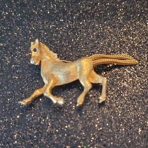 Gold Horse Brooch